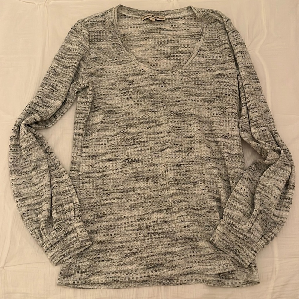 Heathered scoopneck sweater